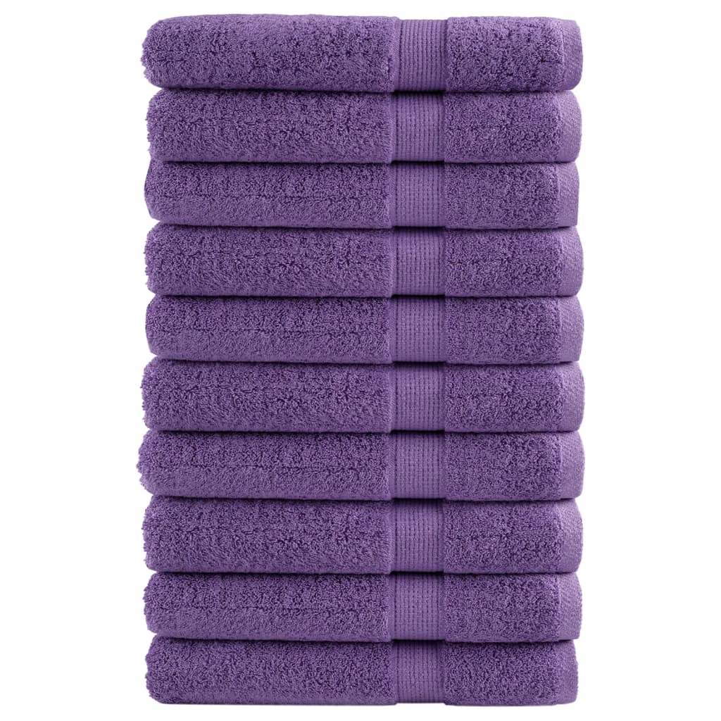 Handdoeken SOLUND 10 st 600 g/m² 100x200 cm paars is nu te koop bij PeponiXL, paradijselijk wonen!
