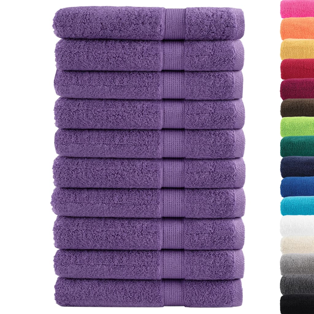 Handdoeken SOLUND 10 st 600 g/m² 100x200 cm paars is nu te koop bij PeponiXL, paradijselijk wonen!