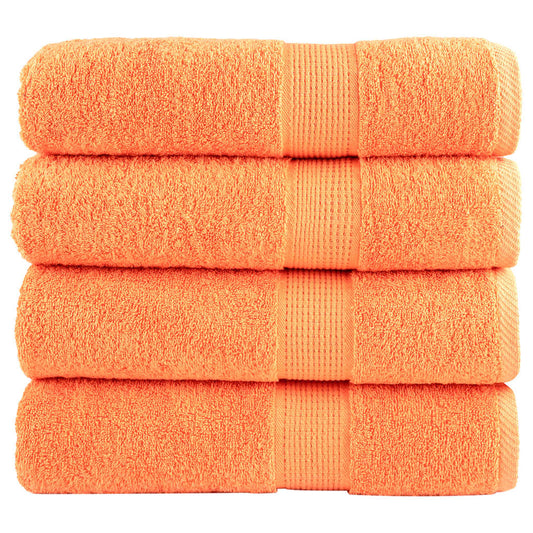 Badhanddoeken SOLUND 4 st 600 g/m² 70x140 cm oranje is nu te koop bij PeponiXL, paradijselijk wonen!