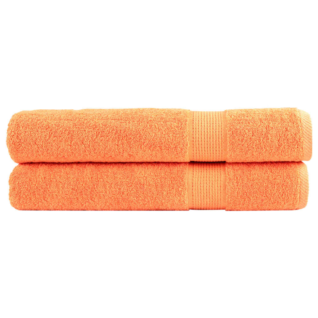 Handdoeken SOLUND 2 st 600 g/m² 100x200 cm oranje is nu te koop bij PeponiXL, paradijselijk wonen!