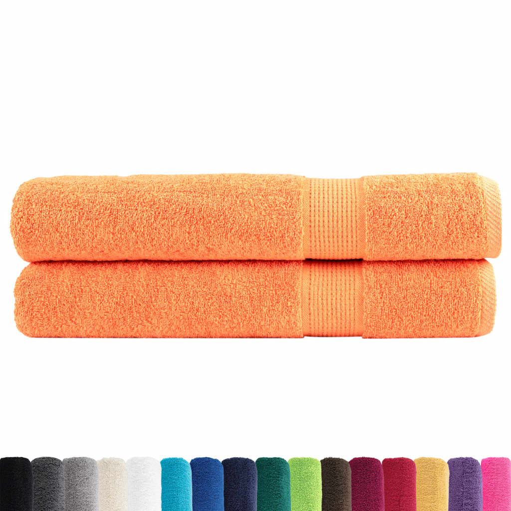 Handdoeken SOLUND 2 st 600 g/m² 100x200 cm oranje is nu te koop bij PeponiXL, paradijselijk wonen!