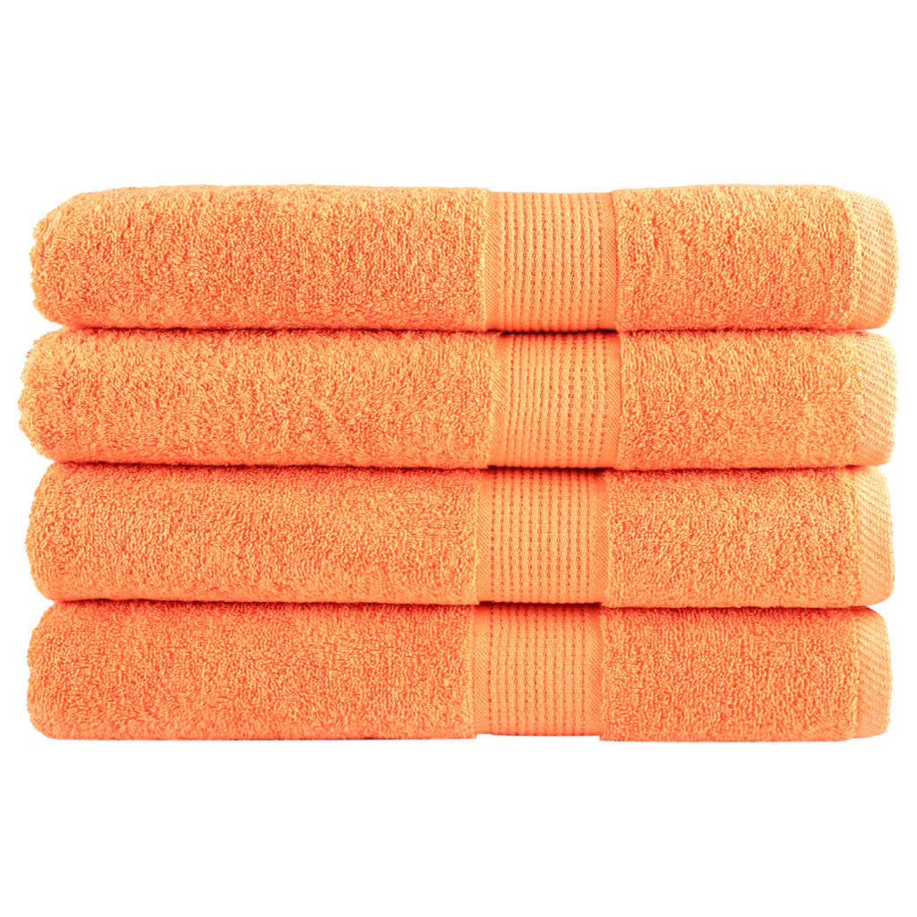 Handdoeken SOLUND 4 st 600 g/m² 100x200 cm oranje is nu te koop bij PeponiXL, paradijselijk wonen!