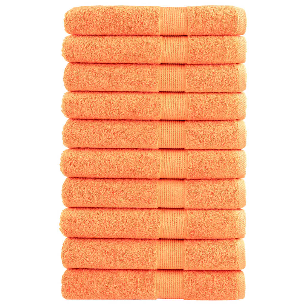Handdoeken SOLUND 10 st 600 g/m² 100x200 cm oranje is nu te koop bij PeponiXL, paradijselijk wonen!