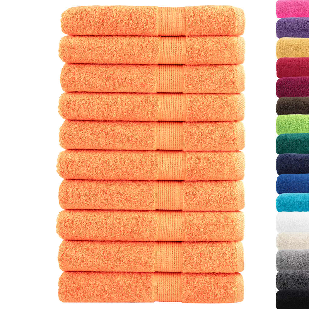 Handdoeken SOLUND 10 st 600 g/m² 100x200 cm oranje is nu te koop bij PeponiXL, paradijselijk wonen!