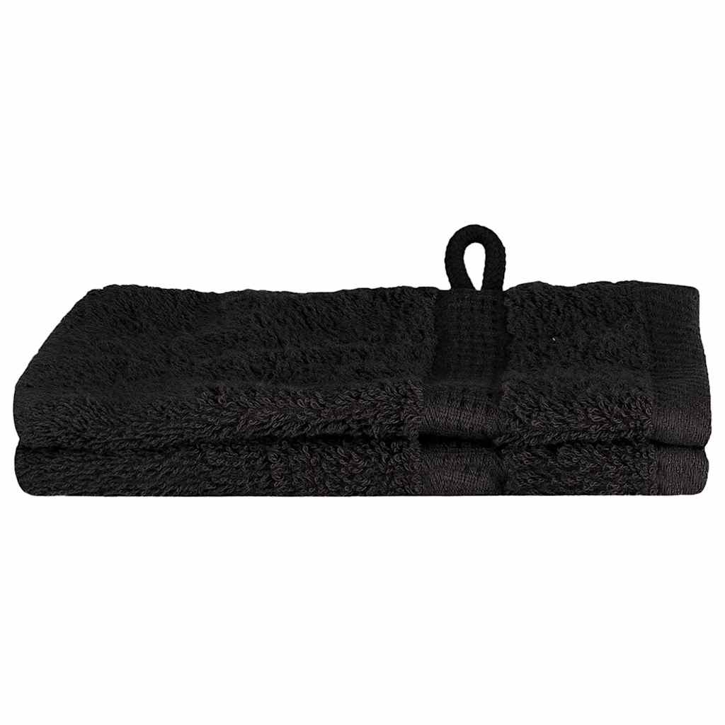 Gastendoek SOLUND 2 pcs Zwart 15 x 21 cm 550 gsm is nu te koop bij PeponiXL, paradijselijk wonen!