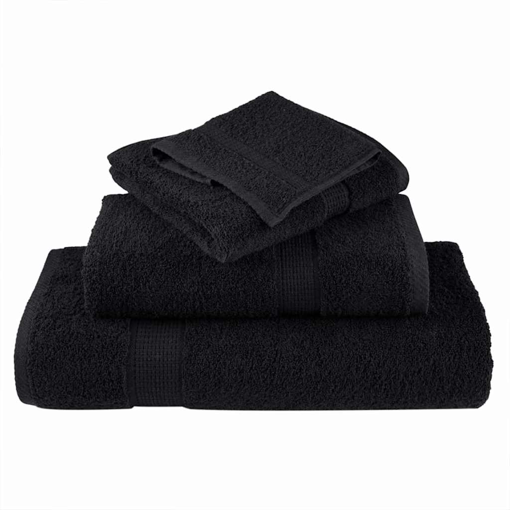 Gastendoek SOLUND 2 pcs Zwart 15 x 21 cm 550 gsm is nu te koop bij PeponiXL, paradijselijk wonen!