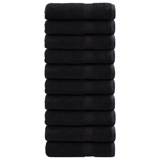 Handdoeken SOLUND 10 st 600 g/m² 50x100 cm zwart is nu te koop bij PeponiXL, paradijselijk wonen!