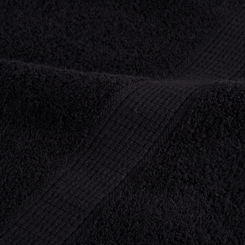 Badhanddoeken SOLUND 2 st 600 g/m² 70x140 cm zwart is nu te koop bij PeponiXL, paradijselijk wonen!