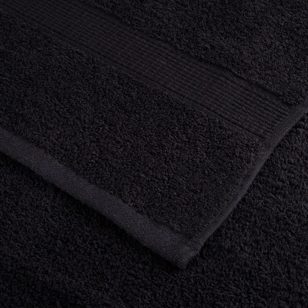 Handdoeken SOLUND 10 st 600 g/m² 100x200 cm zwart is nu te koop bij PeponiXL, paradijselijk wonen!