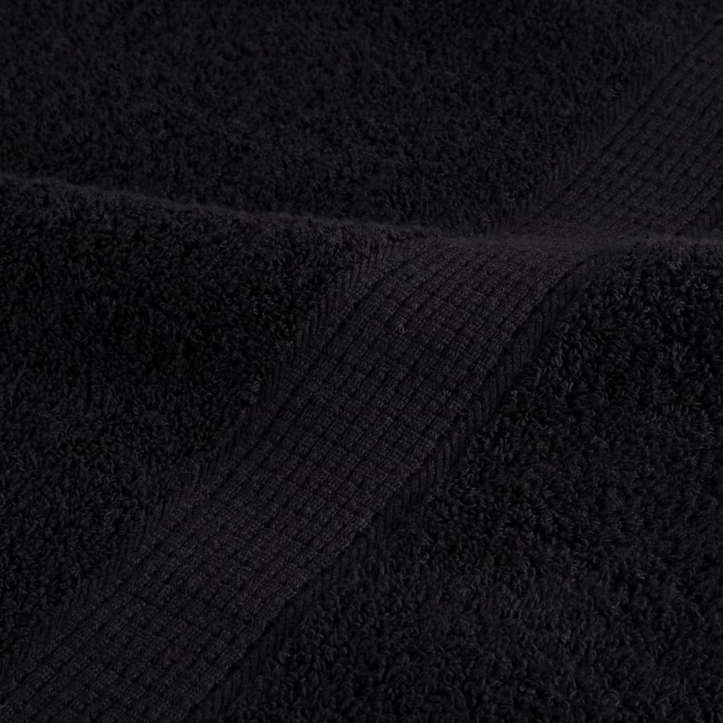 Handdoeken SOLUND 10 st 600 g/m² 100x200 cm zwart is nu te koop bij PeponiXL, paradijselijk wonen!