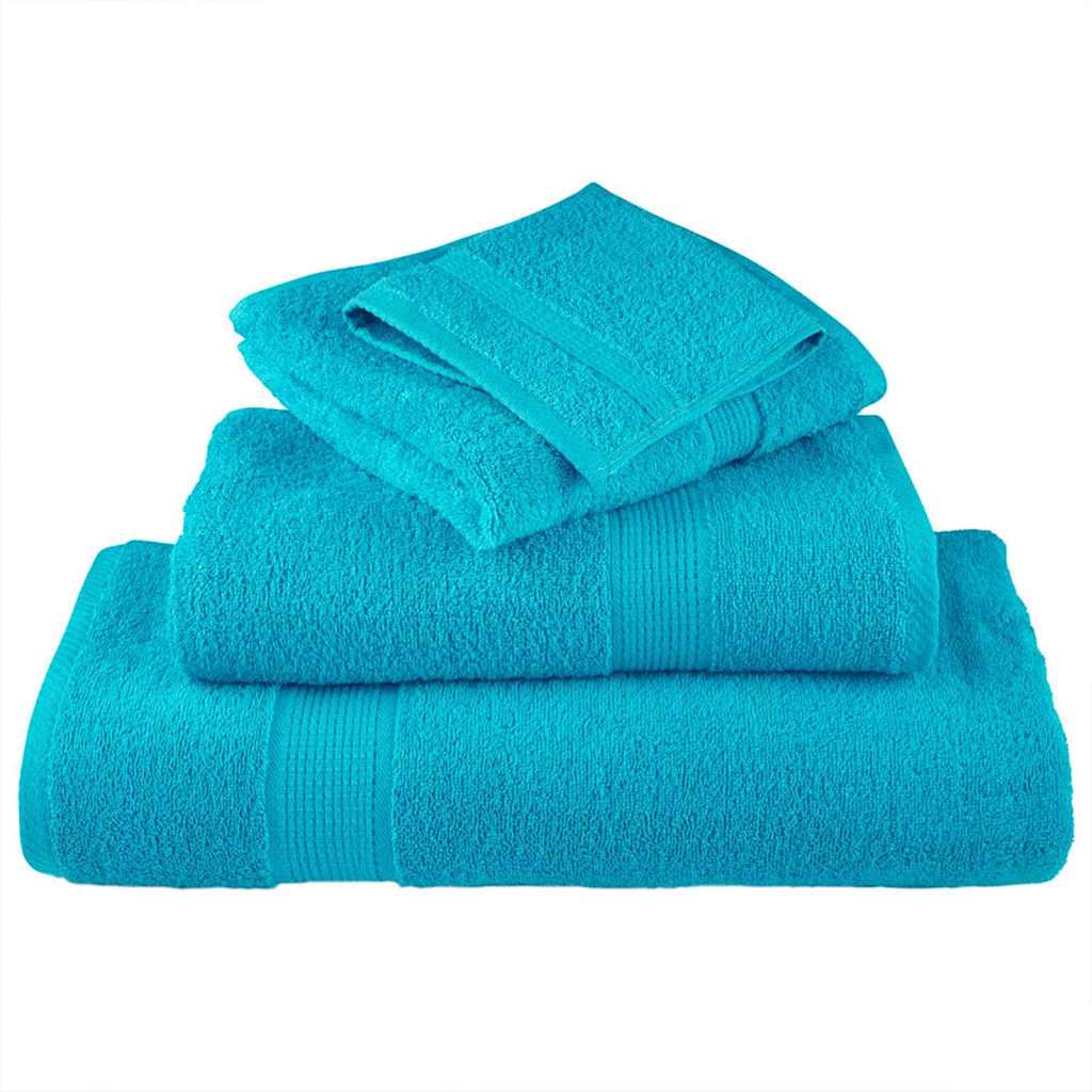 Gastendoek SOLUND 4 pcs Turquoise 15 x 21 cm 550 gsm is nu te koop bij PeponiXL, paradijselijk wonen!