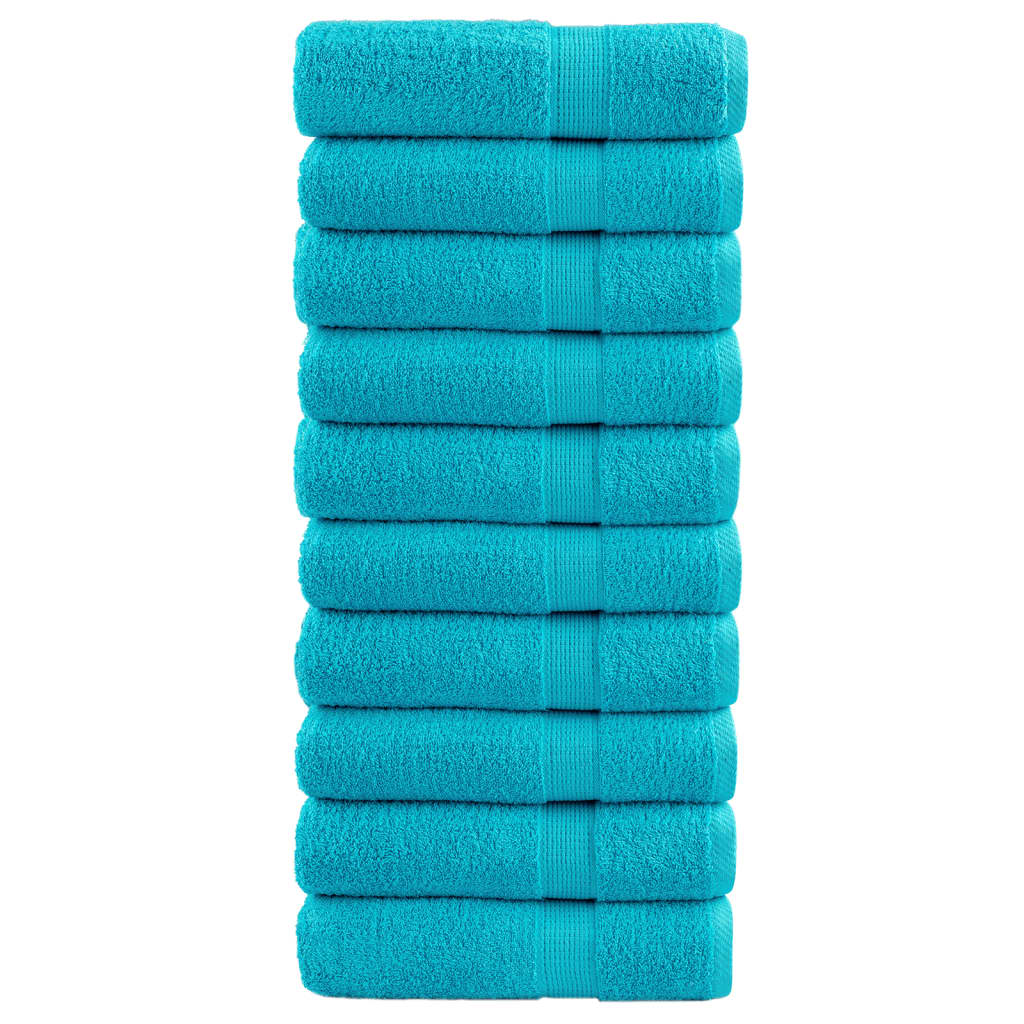 Handdoeken SOLUND 10 st 600 g/m² 50x100 cm turquoise is nu te koop bij PeponiXL, paradijselijk wonen!