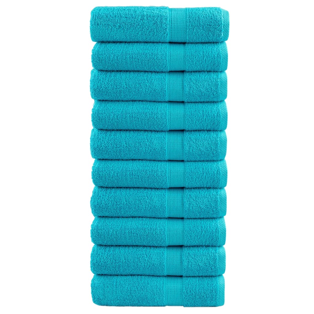 Badhanddoeken SOLUND 10 st 600 g/m² 70x140 cm turquoise is nu te koop bij PeponiXL, paradijselijk wonen!