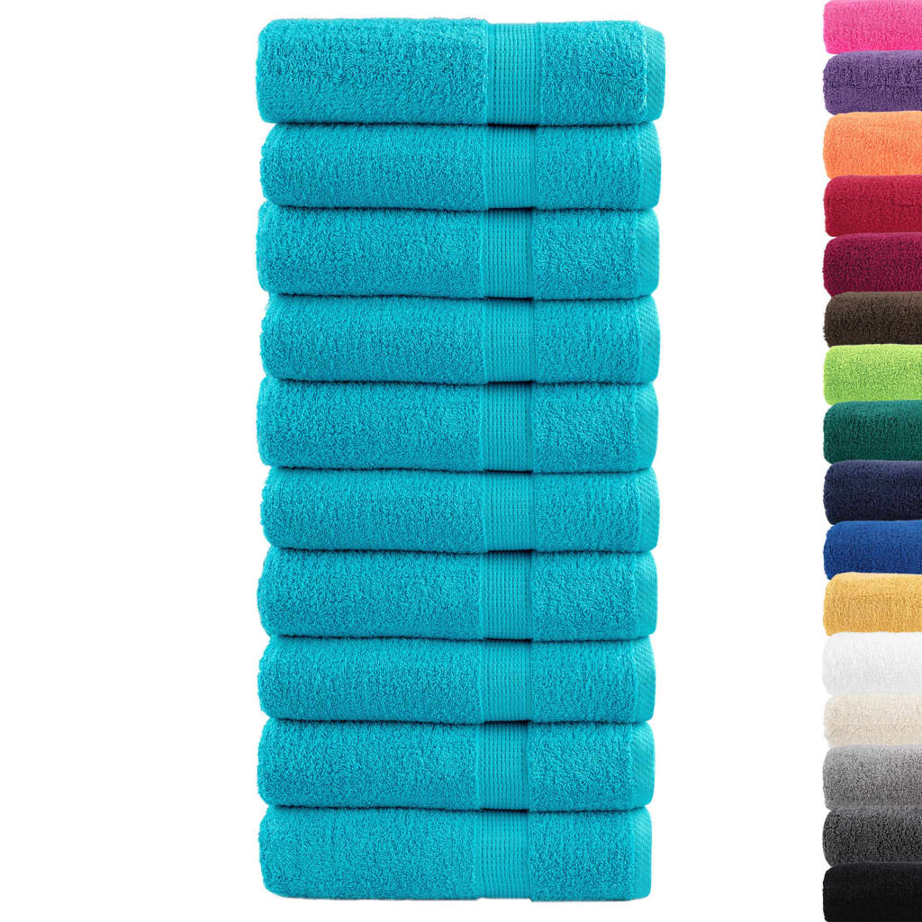 Badhanddoeken SOLUND 10 st 600 g/m² 70x140 cm turquoise is nu te koop bij PeponiXL, paradijselijk wonen!