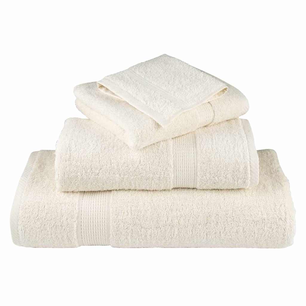 Gastendoek SOLUND 4 pcs Crème 15 x 21 cm 550 gsm is nu te koop bij PeponiXL, paradijselijk wonen!