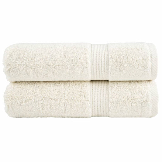 Handdoeken SOLUND 2 st 600 g/m² 50x100 cm crèmekleurig is nu te koop bij PeponiXL, paradijselijk wonen!