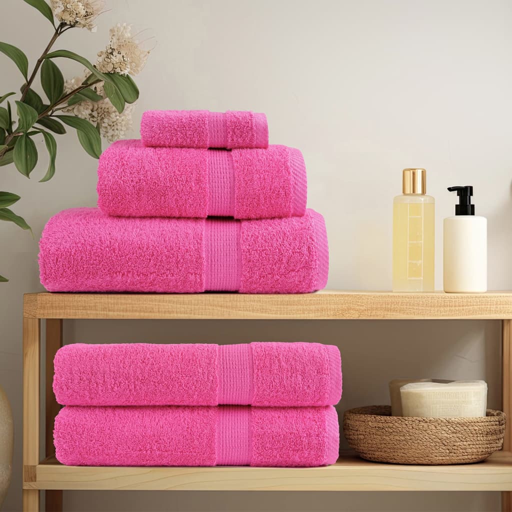 Handdoeken SOLUND 2 st 600 g/m² 50x100 cm roze is nu te koop bij PeponiXL, paradijselijk wonen!