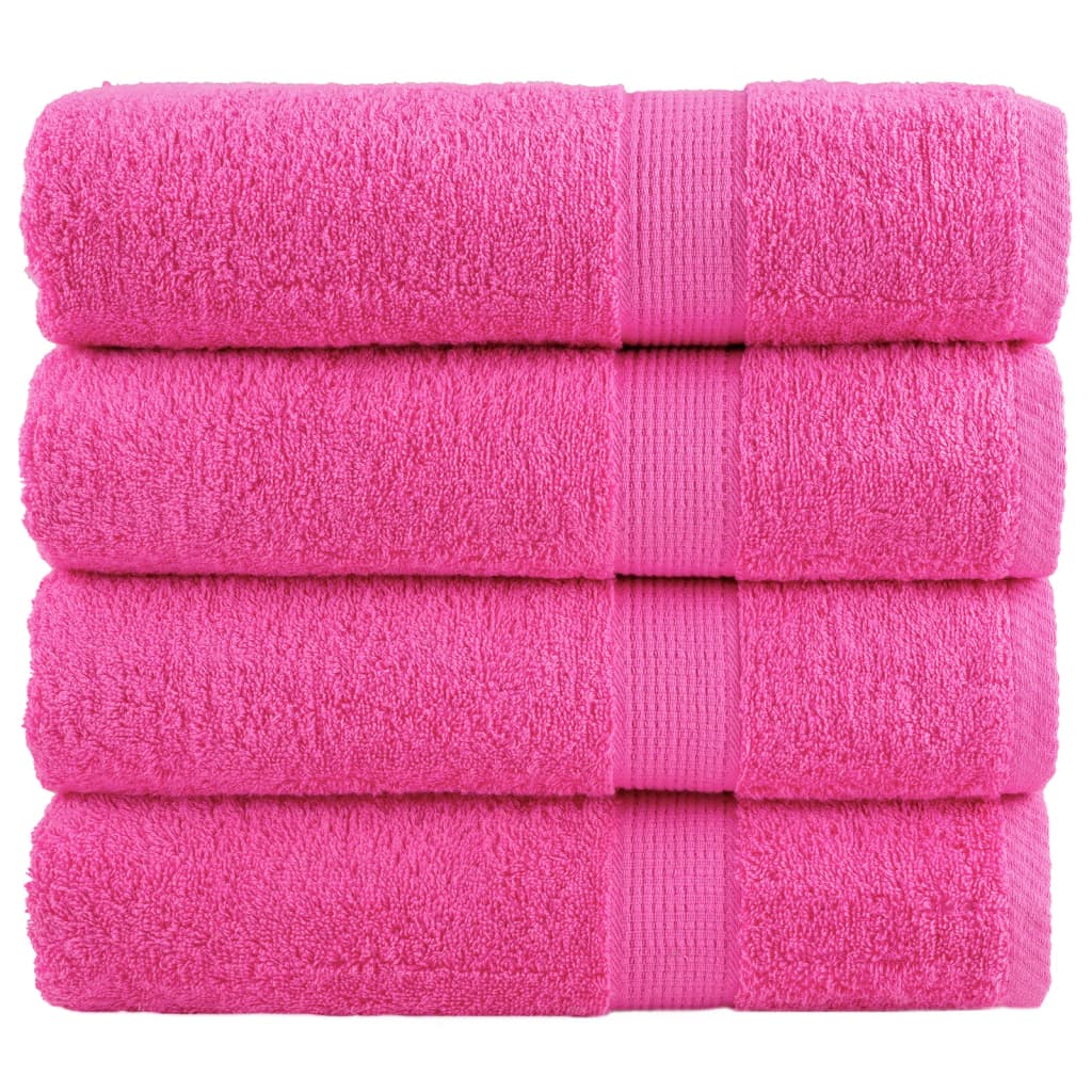 Handdoeken SOLUND 4 st 600 g/m² 50x100 cm roze is nu te koop bij PeponiXL, paradijselijk wonen!