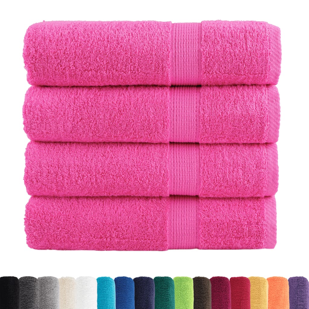 Handdoeken SOLUND 4 st 600 g/m² 50x100 cm roze is nu te koop bij PeponiXL, paradijselijk wonen!