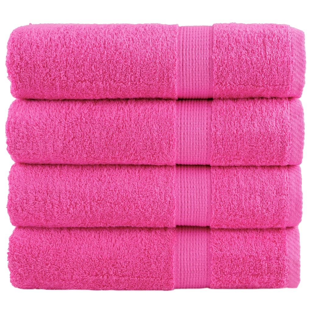 Badhanddoeken SOLUND 4 st 600 g/m² 70x140 cm roze is nu te koop bij PeponiXL, paradijselijk wonen!