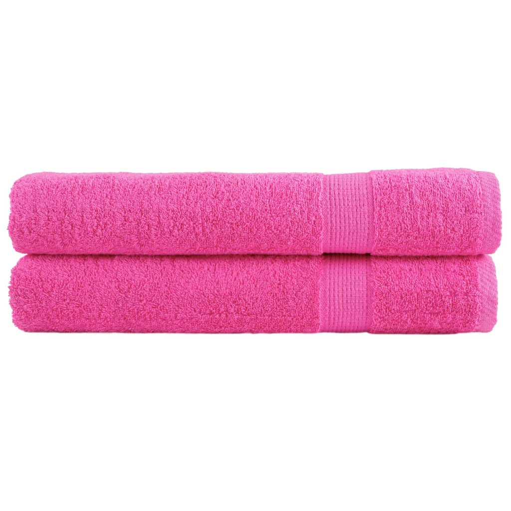 Handdoeken SOLUND 2 st 600 g/m² 100x200 cm roze is nu te koop bij PeponiXL, paradijselijk wonen!