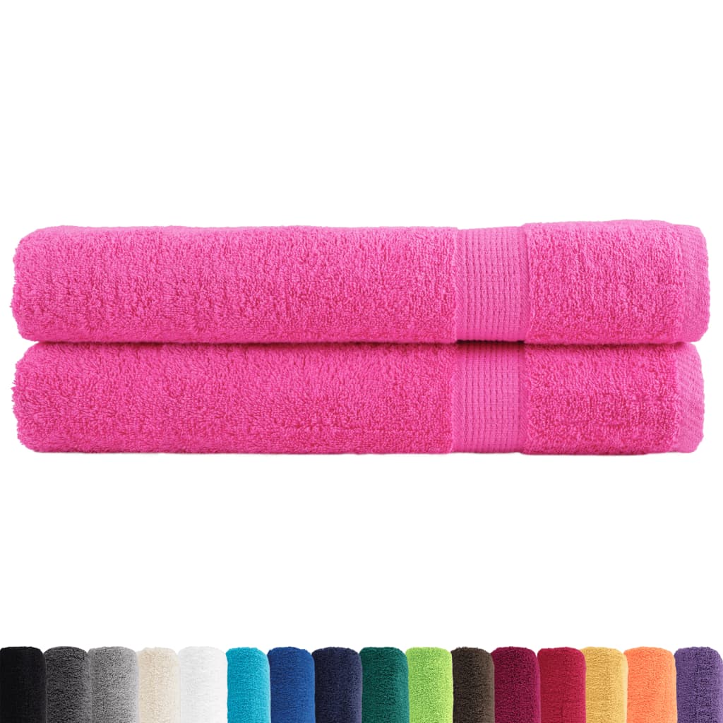 Handdoeken SOLUND 2 st 600 g/m² 100x200 cm roze is nu te koop bij PeponiXL, paradijselijk wonen!
