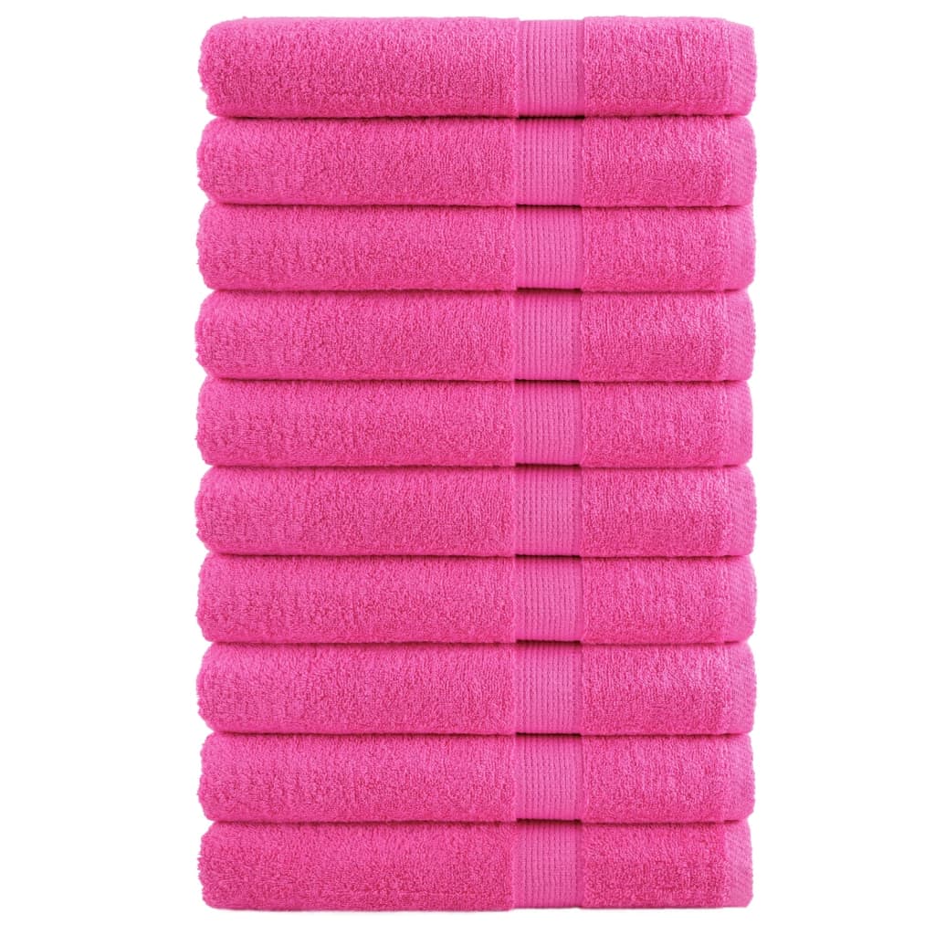 Handdoeken SOLUND 10 st 600 g/m² 100x200 cm roze is nu te koop bij PeponiXL, paradijselijk wonen!
