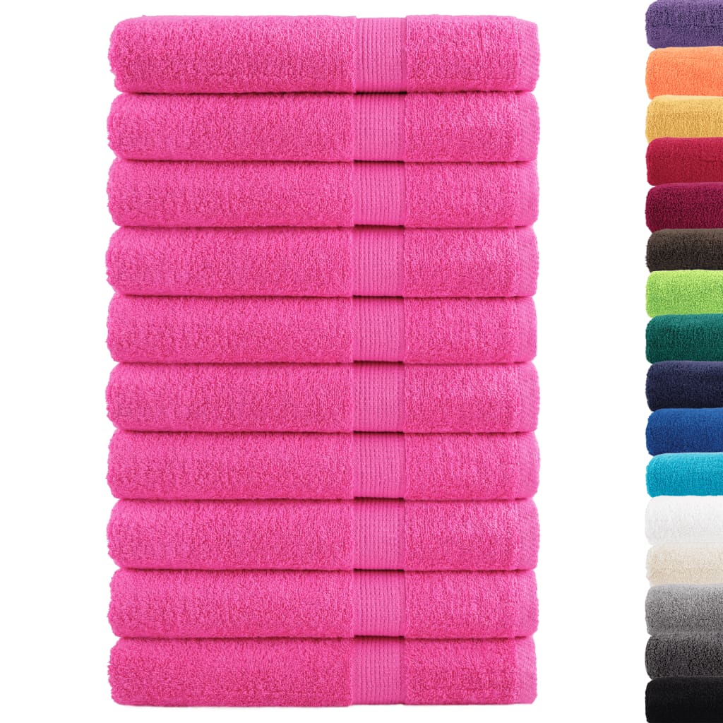 Handdoeken SOLUND 10 st 600 g/m² 100x200 cm roze is nu te koop bij PeponiXL, paradijselijk wonen!