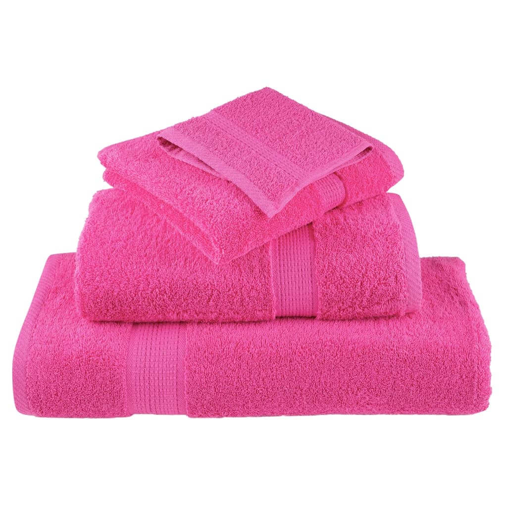 Handdoeken SOLUND 10 st 600 g/m² 100x200 cm roze is nu te koop bij PeponiXL, paradijselijk wonen!