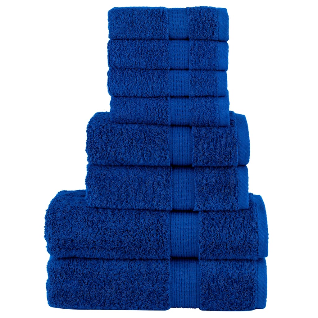 8-delige Handdoekenset SOLUND 600 g/m² blauw is nu te koop bij PeponiXL, paradijselijk wonen!