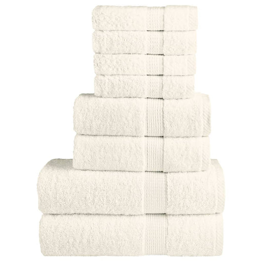 8-delige Handdoekenset SOLUND 600 g/m² crèmekleurig is nu te koop bij PeponiXL, paradijselijk wonen!