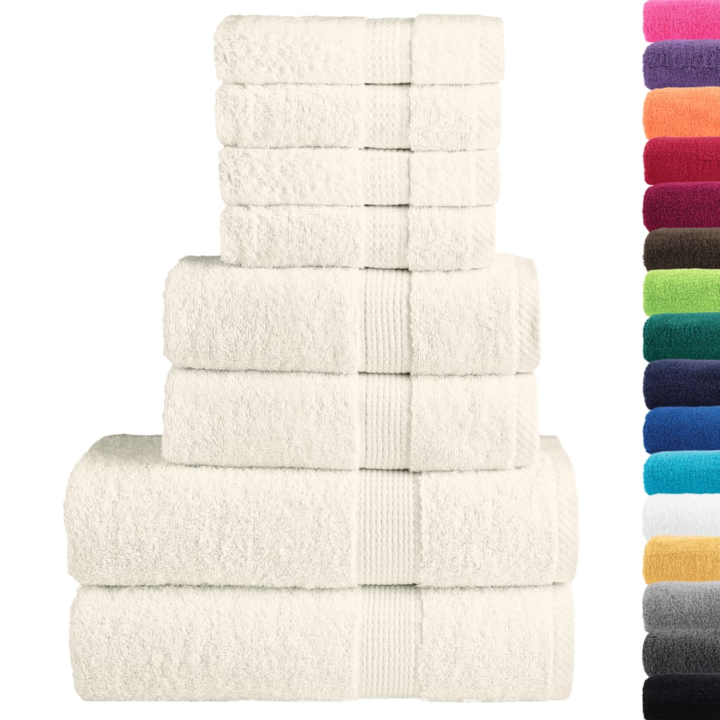 8-delige Handdoekenset SOLUND 600 g/m² crèmekleurig is nu te koop bij PeponiXL, paradijselijk wonen!