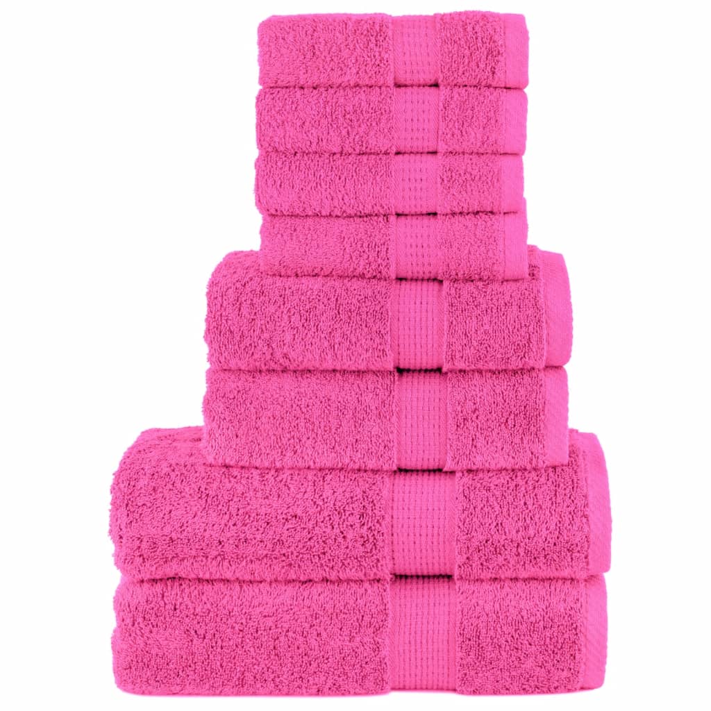 8-delige Handdoekenset SOLUND 600 g/m² roze is nu te koop bij PeponiXL, paradijselijk wonen!