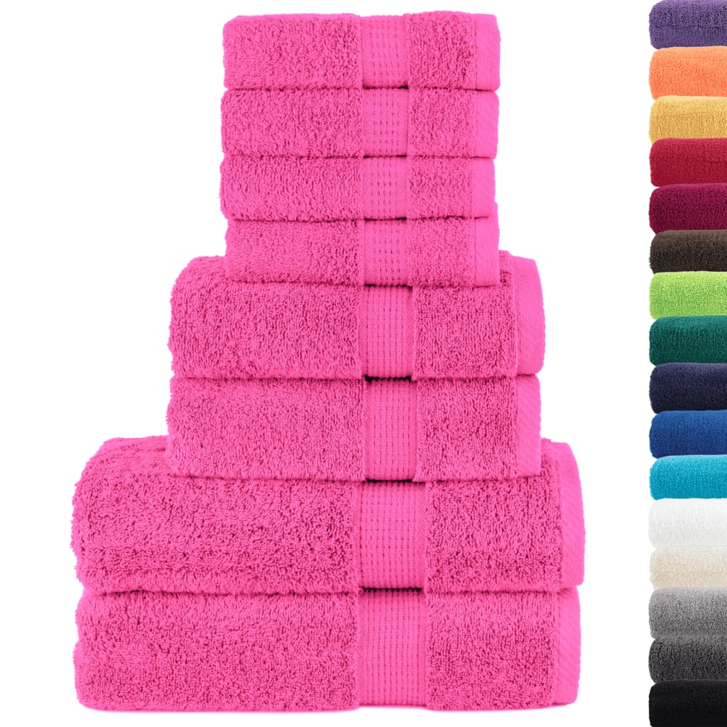8-delige Handdoekenset SOLUND 600 g/m² roze is nu te koop bij PeponiXL, paradijselijk wonen!