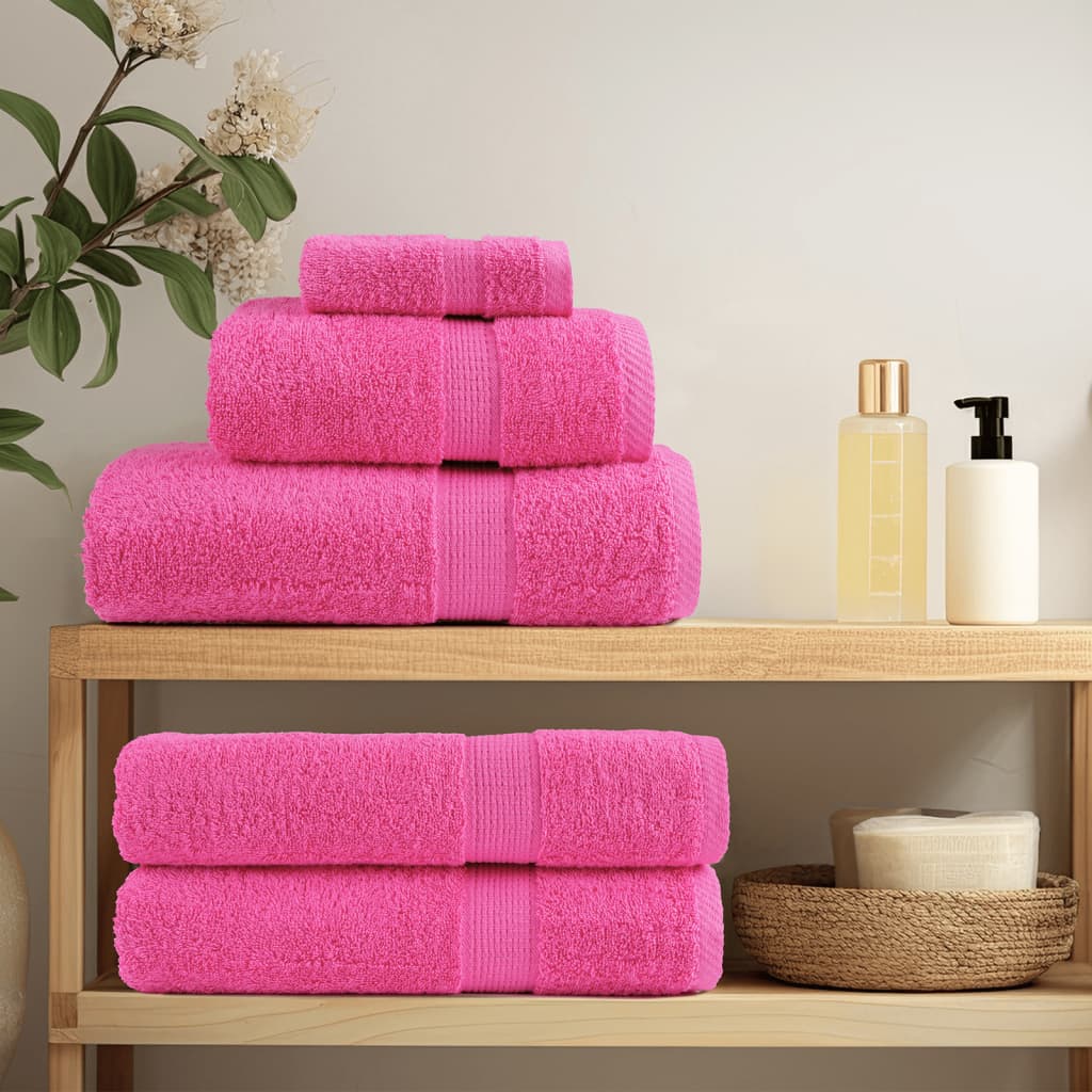 8-delige Handdoekenset SOLUND 600 g/m² roze is nu te koop bij PeponiXL, paradijselijk wonen!