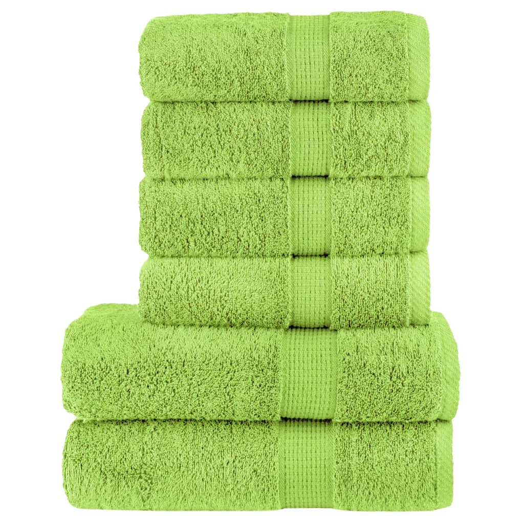 6-delige Handdoekenset SOLUND 600 g/m² appelgroen is nu te koop bij PeponiXL, paradijselijk wonen!