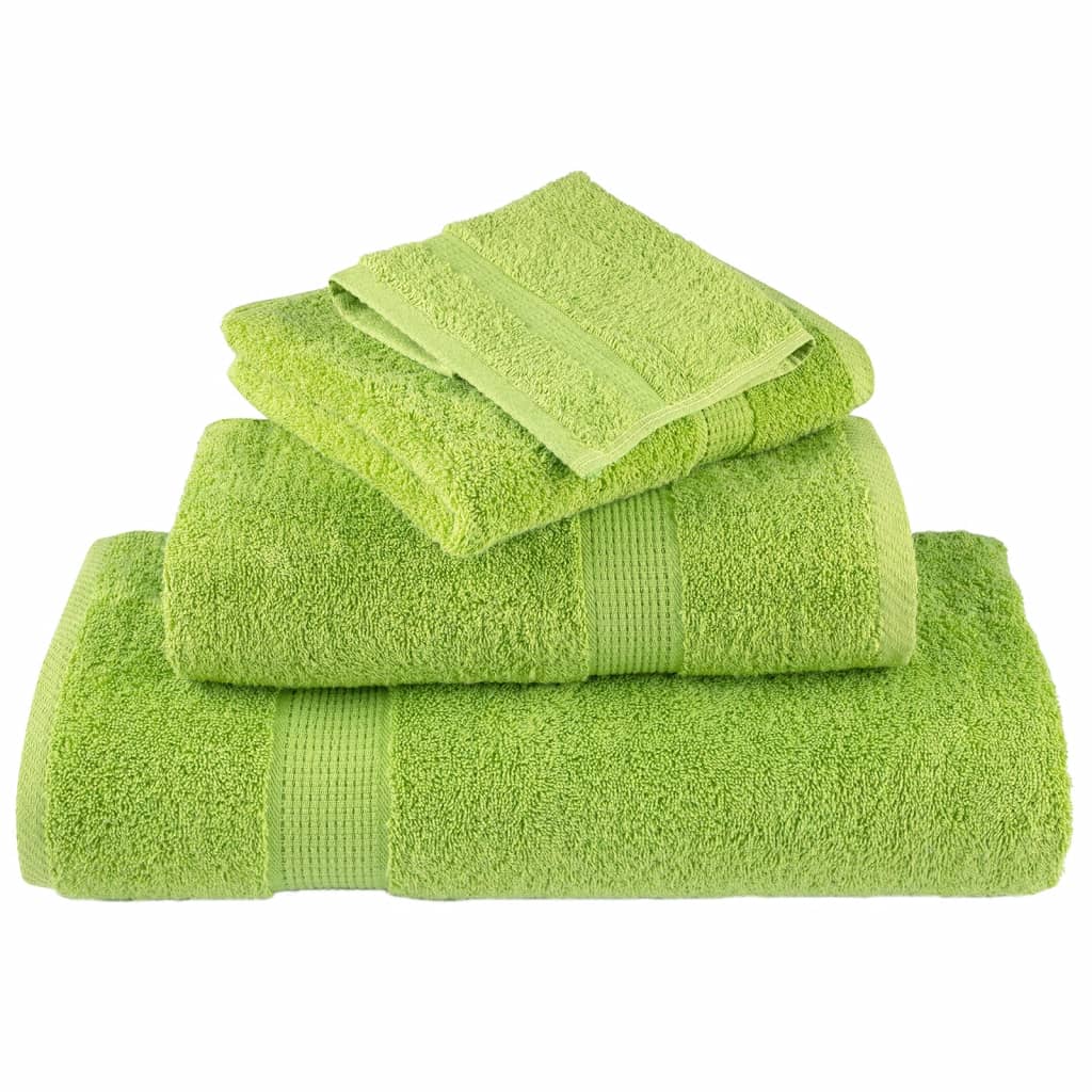 6-delige Handdoekenset SOLUND 600 g/m² appelgroen is nu te koop bij PeponiXL, paradijselijk wonen!