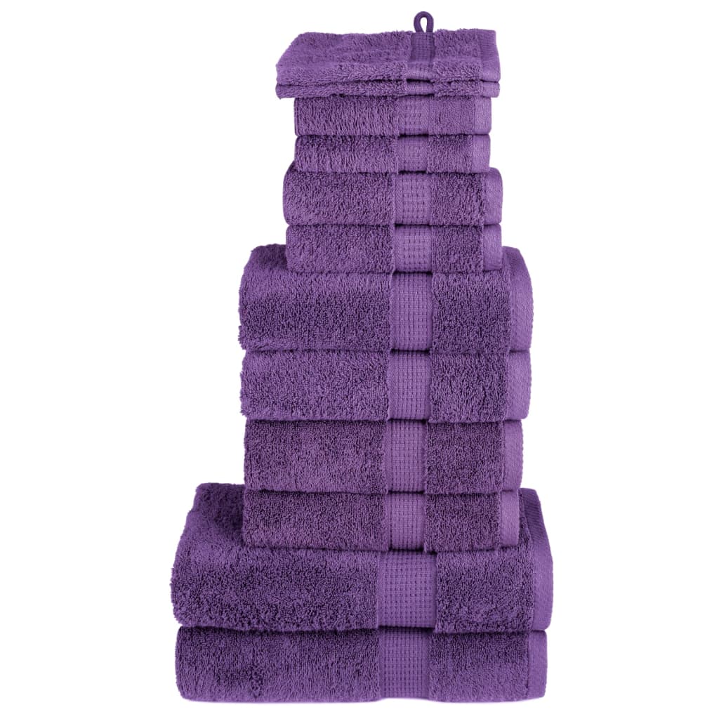 12-delige Handdoekenset SOLUND 600 g/m² paars is nu te koop bij PeponiXL, paradijselijk wonen!