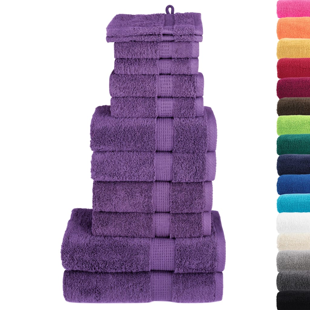 12-delige Handdoekenset SOLUND 600 g/m² paars is nu te koop bij PeponiXL, paradijselijk wonen!