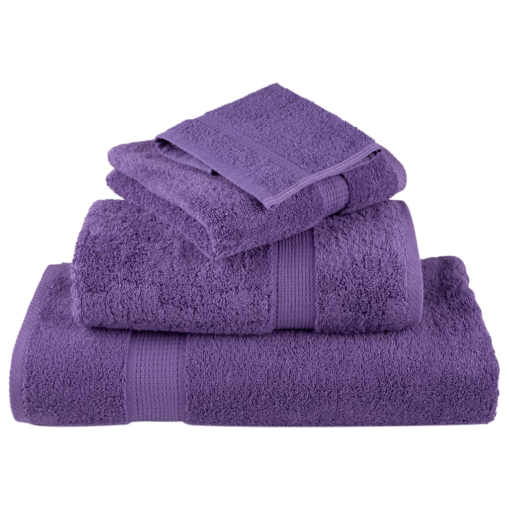 12-delige Handdoekenset SOLUND 600 g/m² paars is nu te koop bij PeponiXL, paradijselijk wonen!