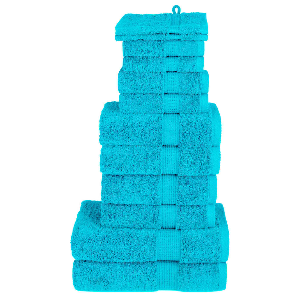 12-delige Handdoekenset SOLUND 600 g/m² turquoise is nu te koop bij PeponiXL, paradijselijk wonen!