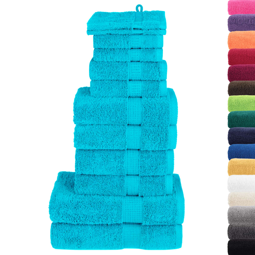 12-delige Handdoekenset SOLUND 600 g/m² turquoise is nu te koop bij PeponiXL, paradijselijk wonen!