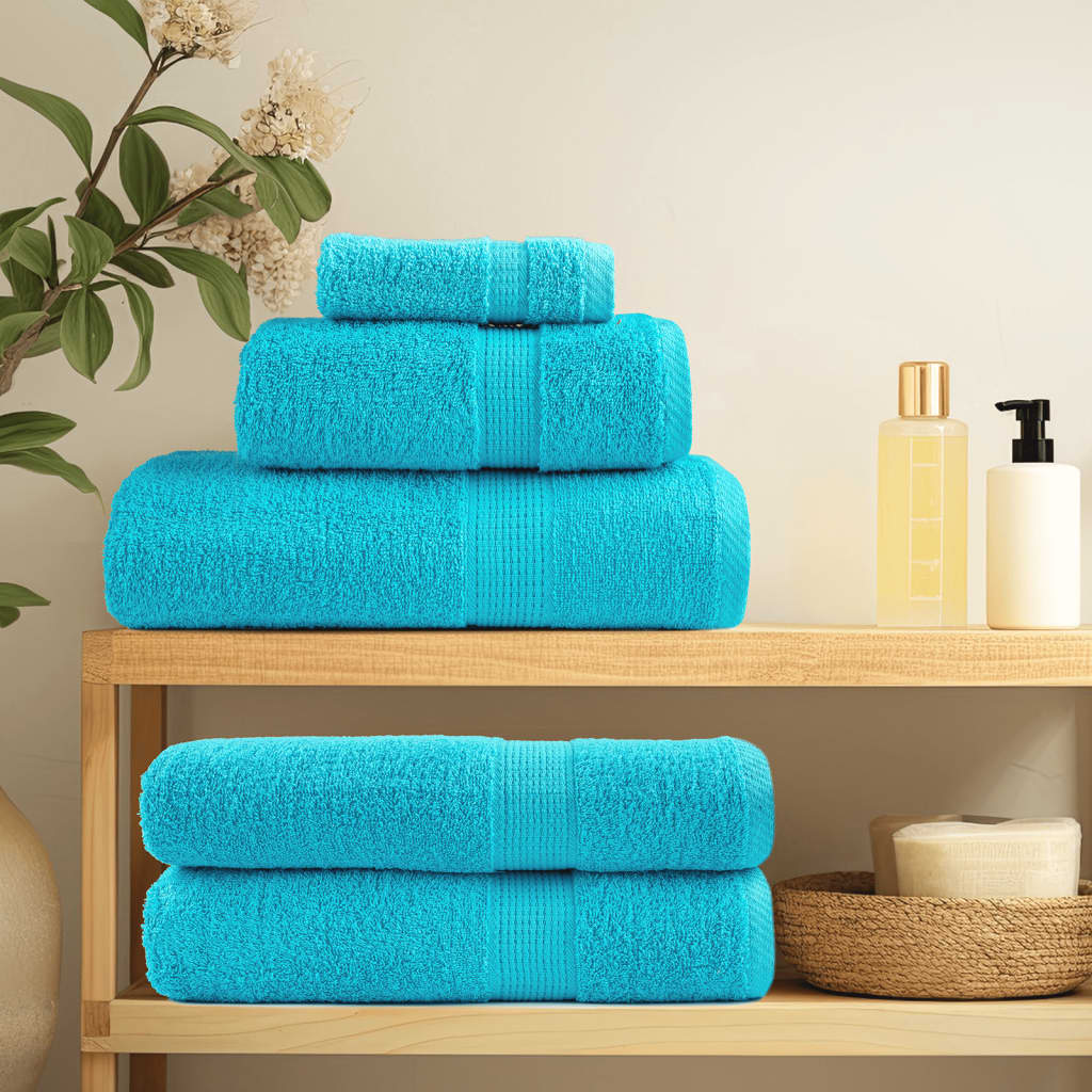 12-delige Handdoekenset SOLUND 600 g/m² turquoise is nu te koop bij PeponiXL, paradijselijk wonen!