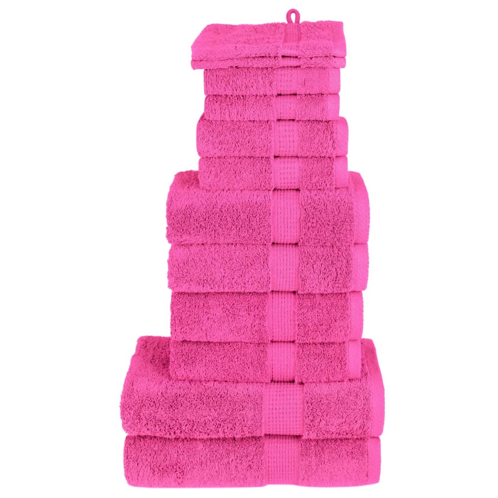 12-delige Handdoekenset SOLUND 600 g/m² roze is nu te koop bij PeponiXL, paradijselijk wonen!