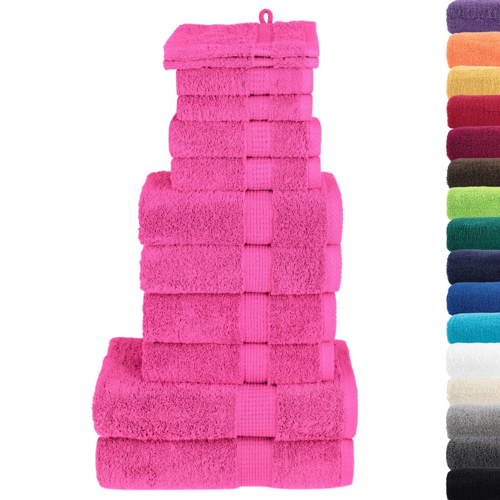 12-delige Handdoekenset SOLUND 600 g/m² roze is nu te koop bij PeponiXL, paradijselijk wonen!