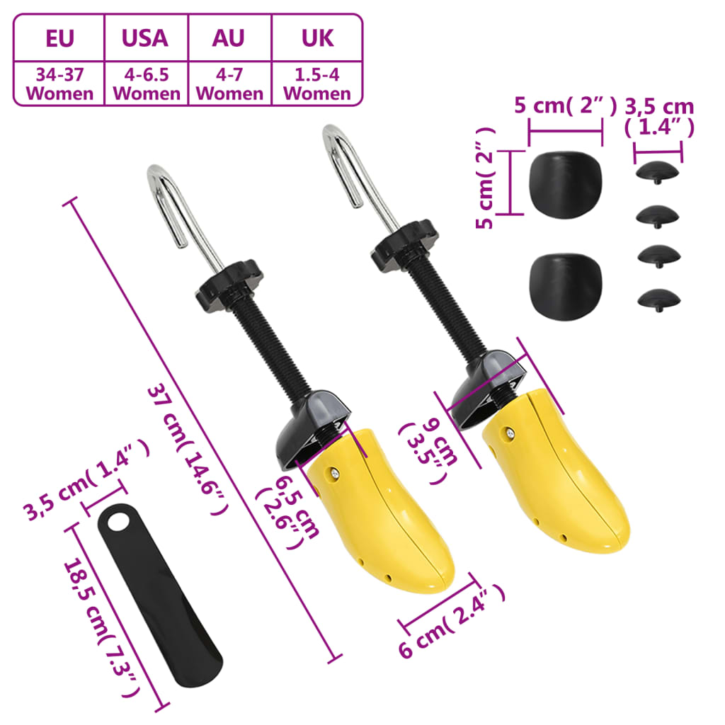 Schoenspanners met schoenlepel EU 34-37 kunststof geel is nu te koop bij PeponiXL, paradijselijk wonen!