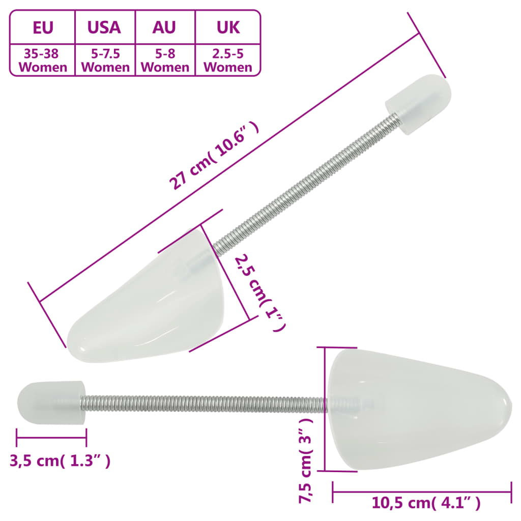 Schoenspanners 5 paar EU 35-38 kunststof wit is nu te koop bij PeponiXL, paradijselijk wonen!