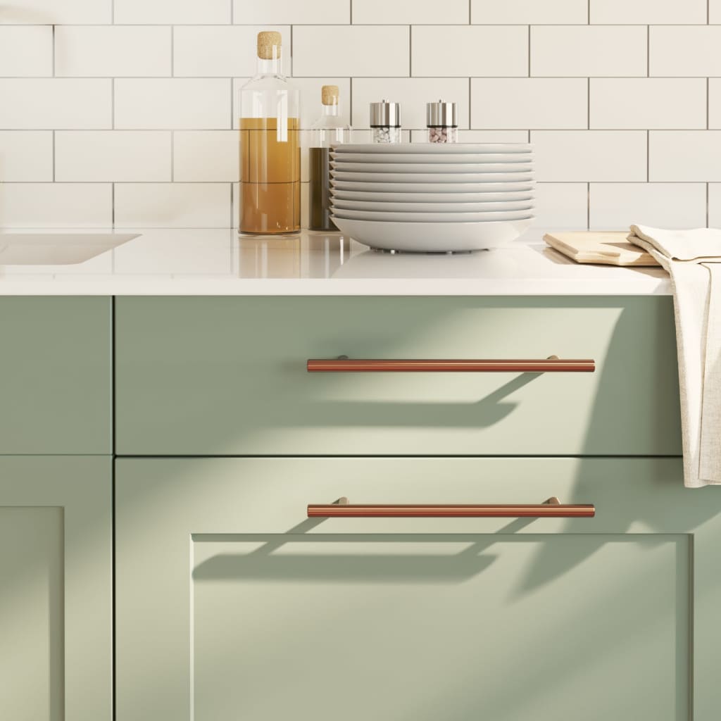 Handvatten 10 st 192 mm roestvrij staal bronskleurig is nu te koop bij PeponiXL, paradijselijk wonen!