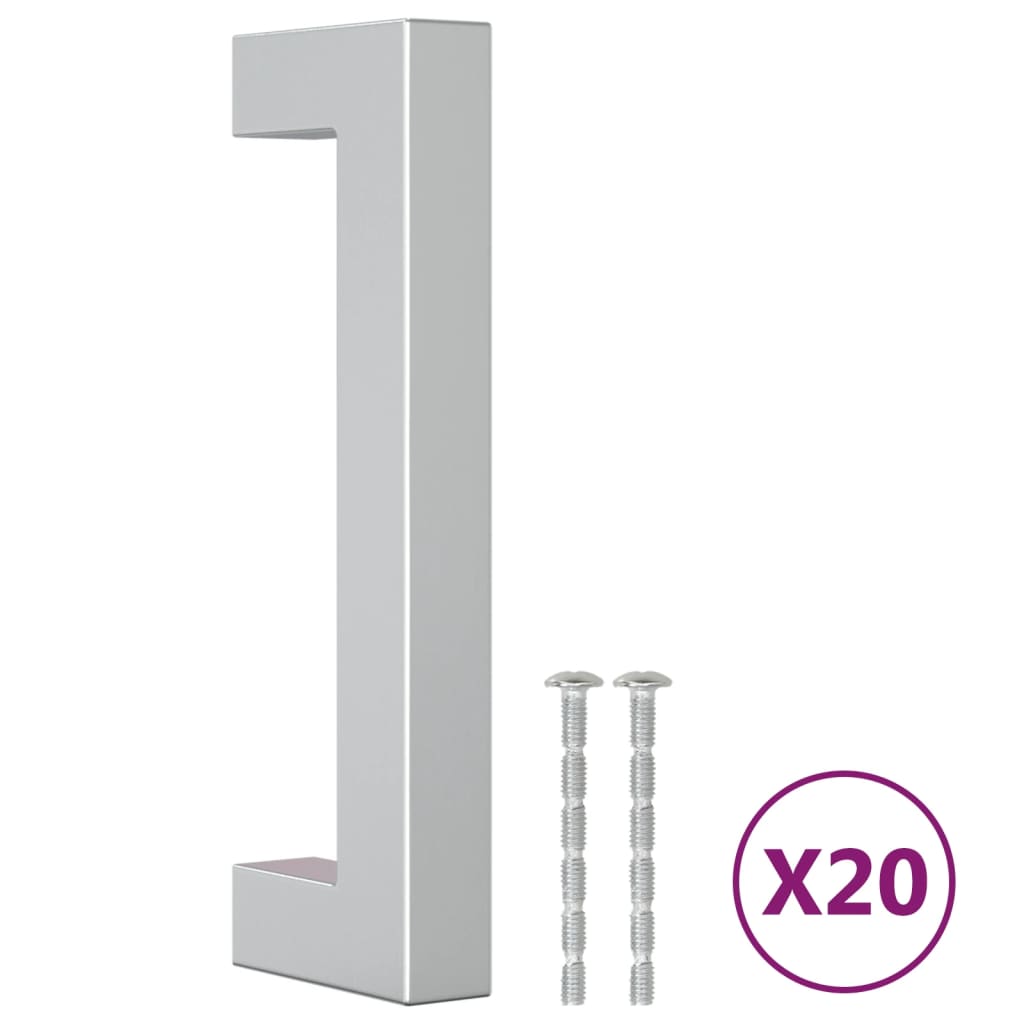 Handvatten 20 st 96 mm roestvrij staal zilverkleurig is nu te koop bij PeponiXL, paradijselijk wonen!