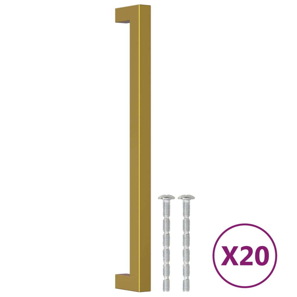Handvatten 20 st 224 mm roestvrij staal goudkleurig is nu te koop bij PeponiXL, paradijselijk wonen!